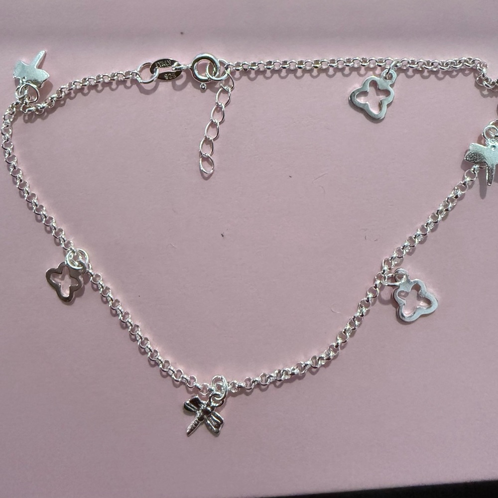 Dragon fly Charm anklet 10" - Picture 2 of 3